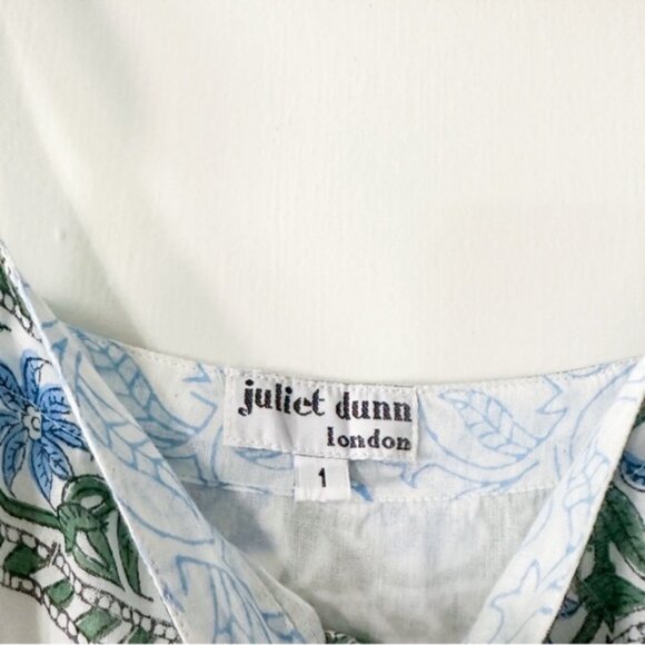 Juliet Dunn Dress Poppy Tie Shoulder Floral MidiSummer White Size 1 4/6 - Picture 5 of 9